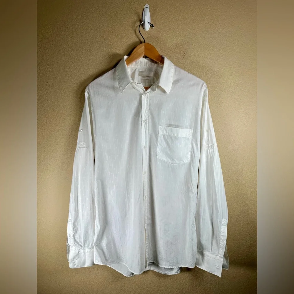 Alexander McQueen Men's White Textured
Casual Shirt Size 52; US L - Picture 1 of 11